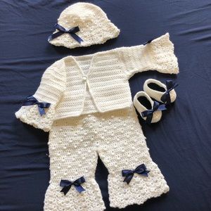 Handmade baby girl set
